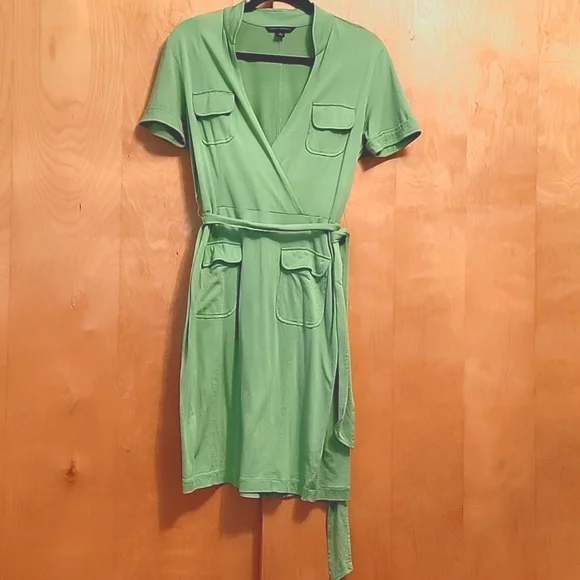 Banana Republic Green Silk Cotton Dress - Picture 9 of 9